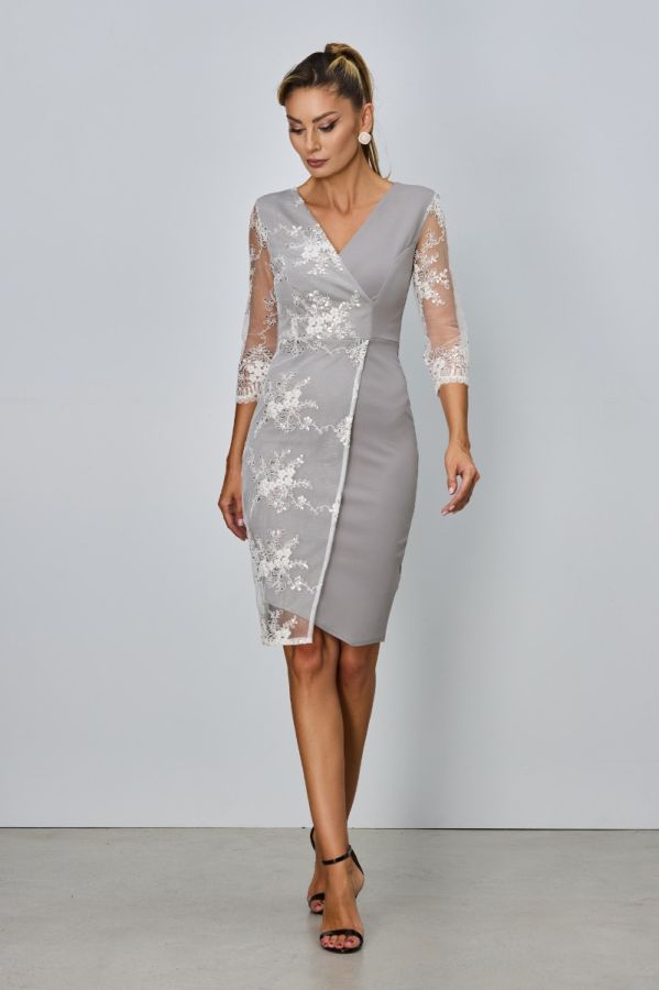 Rochie Verona Gri Deschis