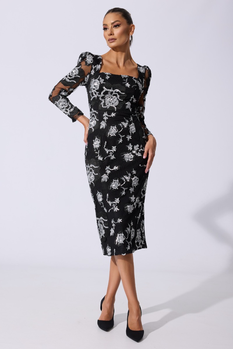 Rochie de ocazie Cesara Argintie