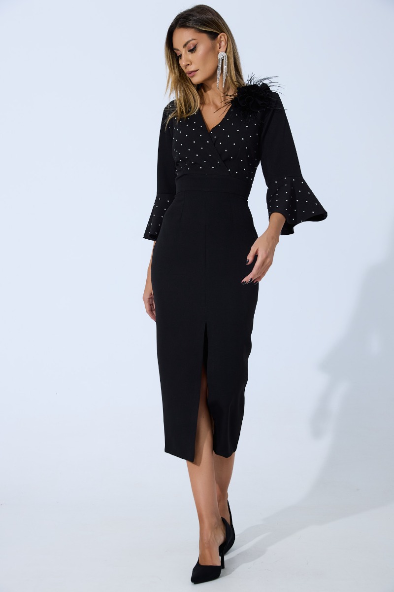 Rochie eleganta Moze Meghan Neagra