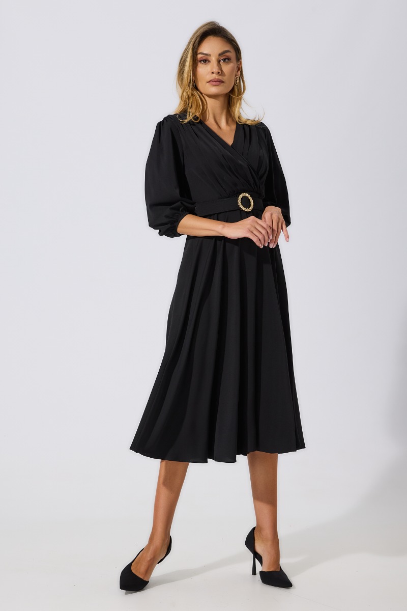 Rochie eleganta din voal cu decolteu petrecut Today Neagra