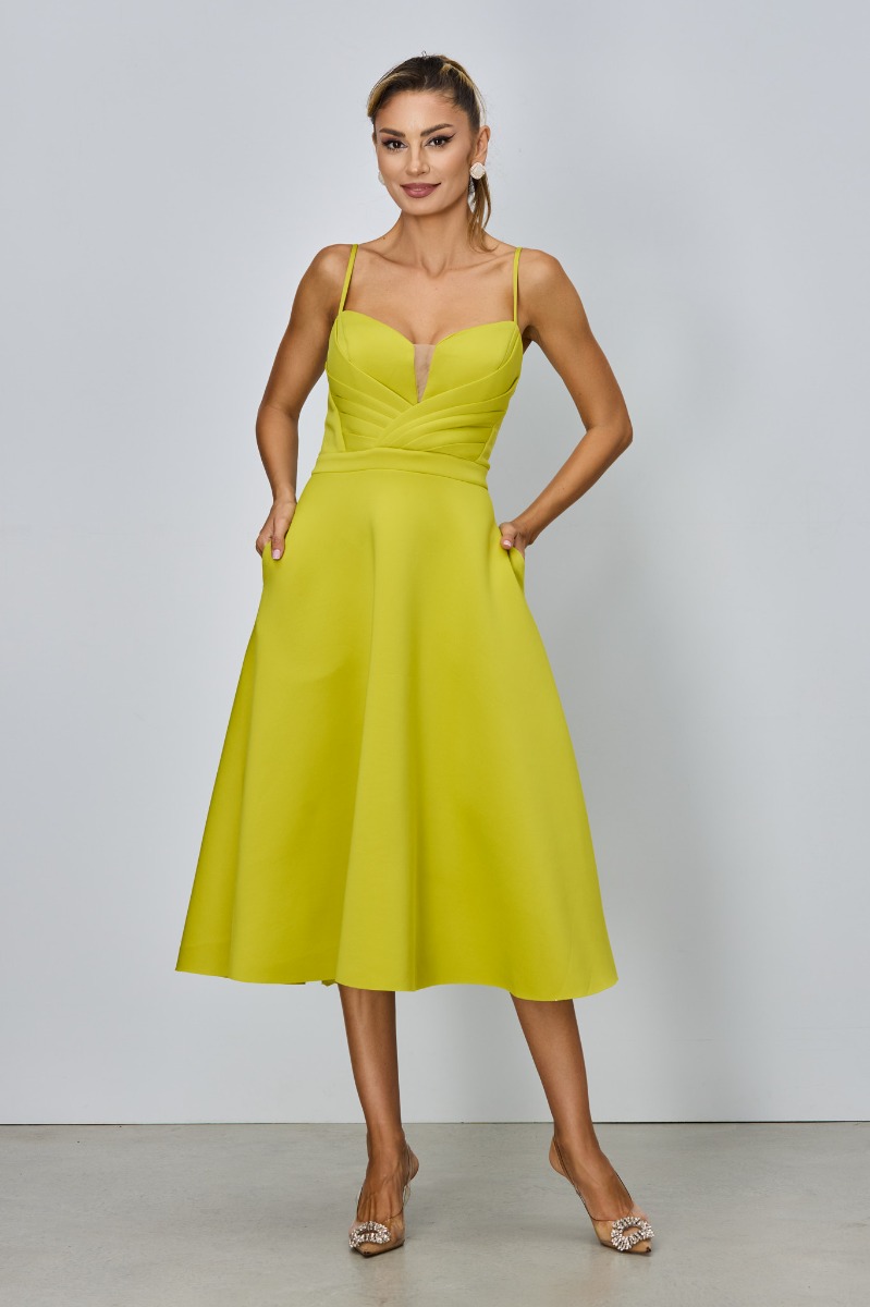 Rochie eleganta Enia Lime