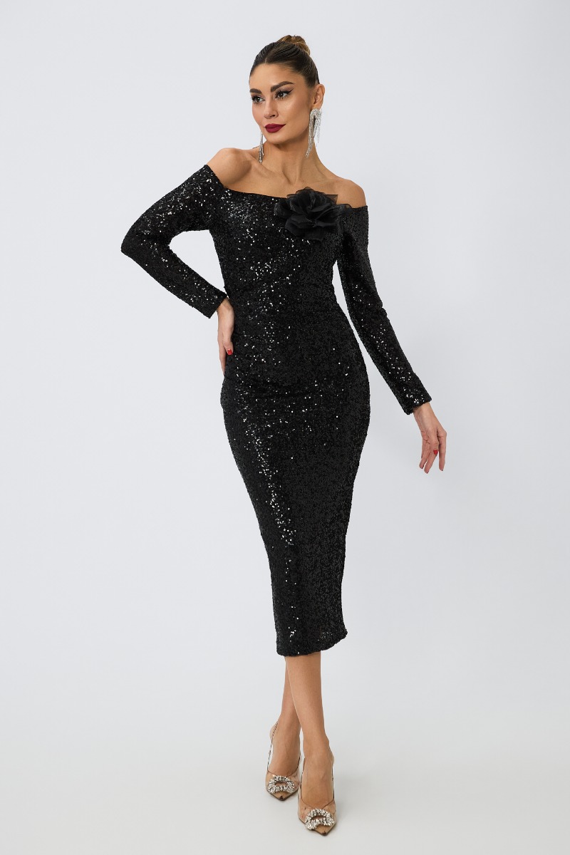 Rochie de ocazie premium Sparkle Neagra