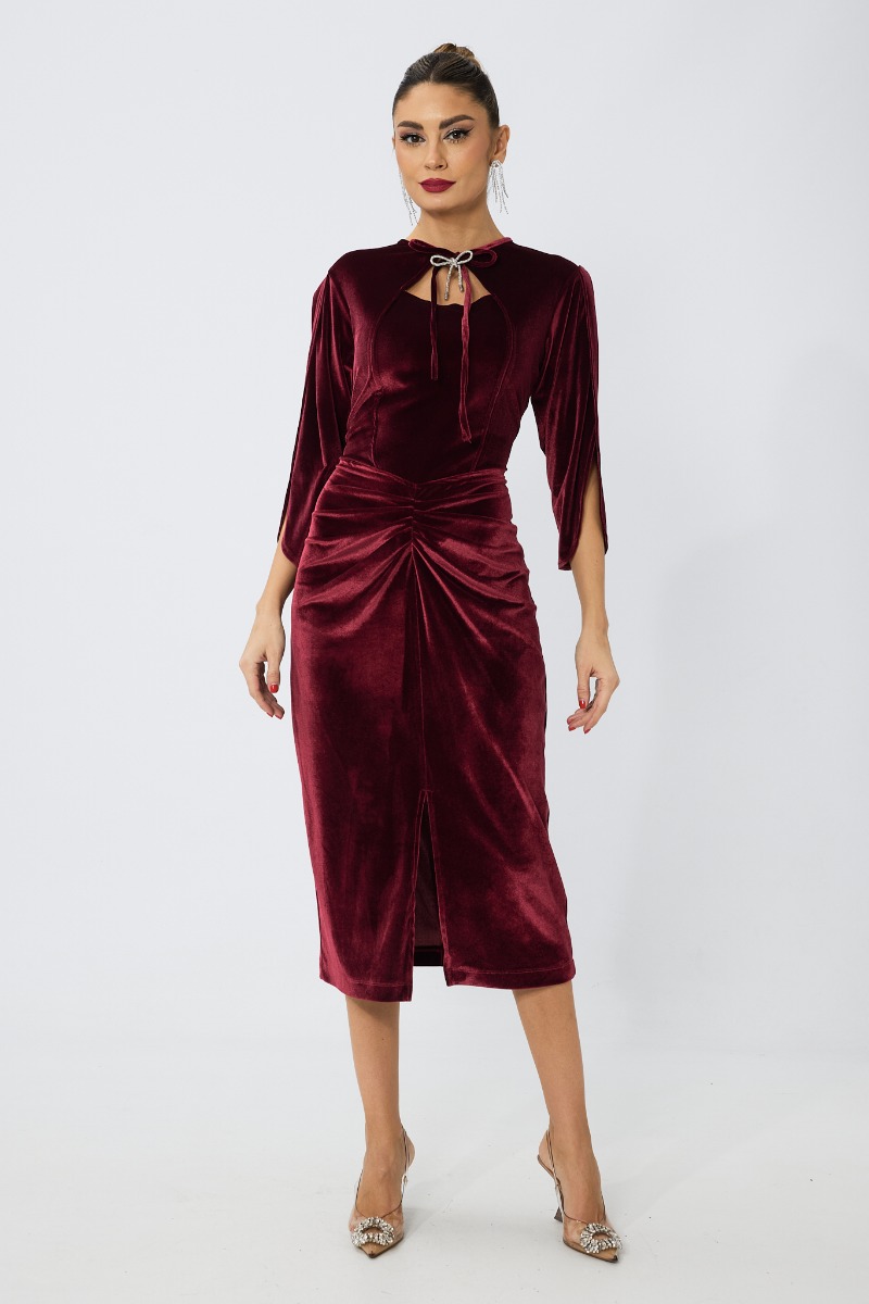 Rochie de ocazie Medana Bordo