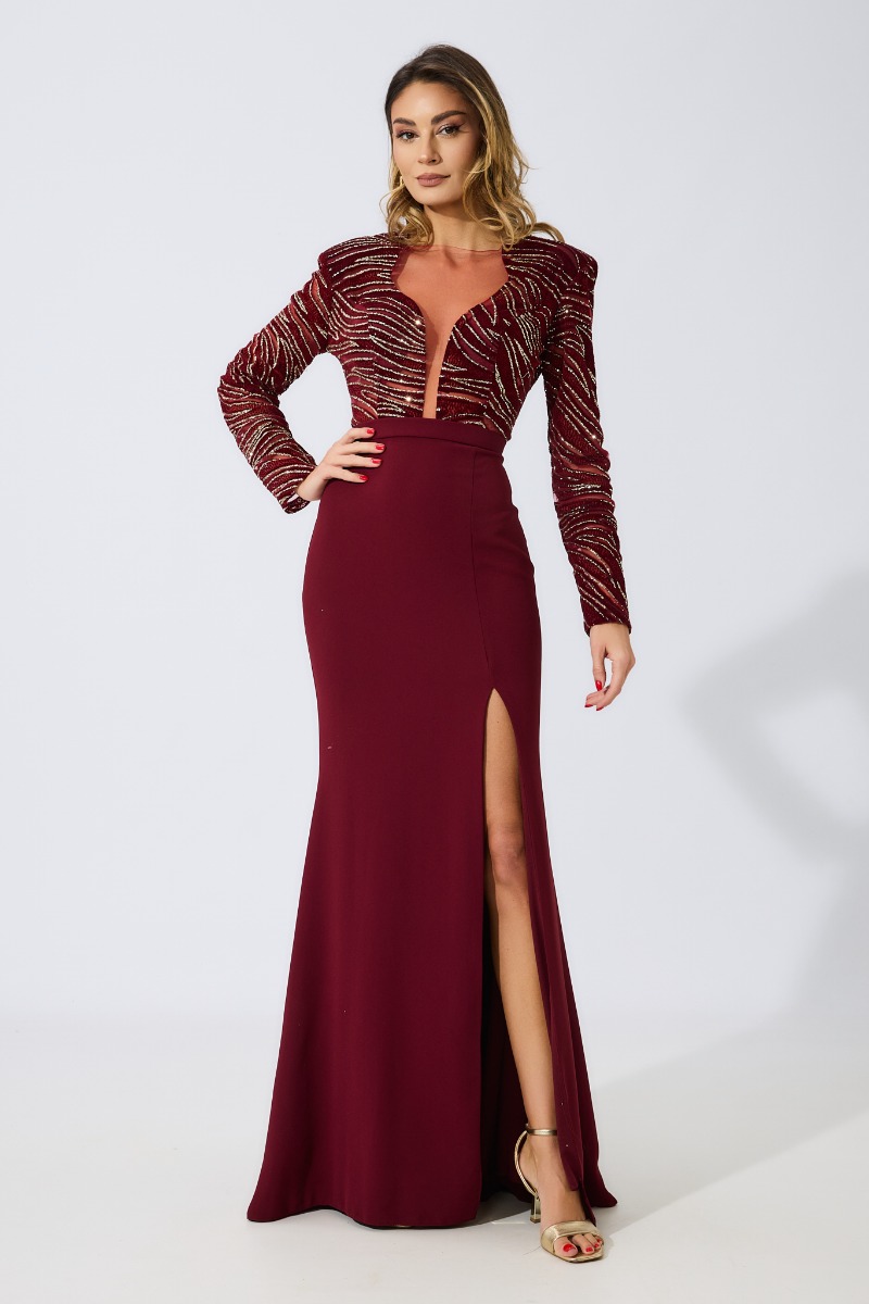 Rochie de ocazie premium Saphire Bordo